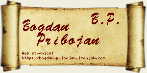 Bogdan Pribojan vizit kartica